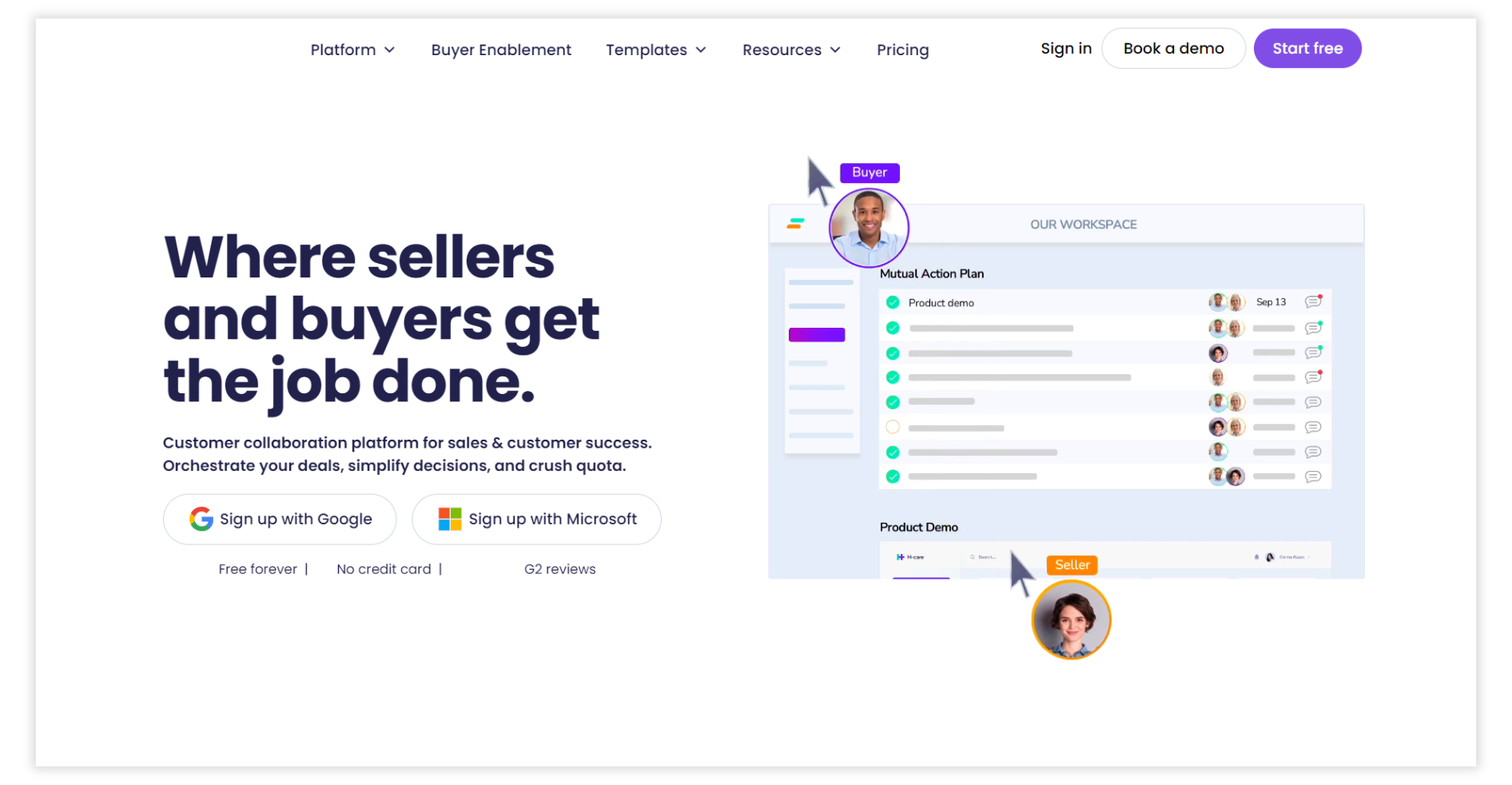 Aligned digital sales room platform